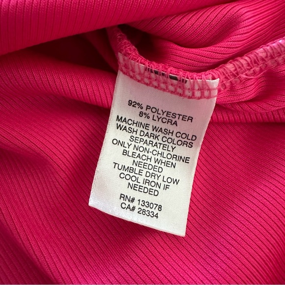 Lucky in Love Pink Ink Print Long Sleeve Pull Over Top Small - Picture 8 of 9